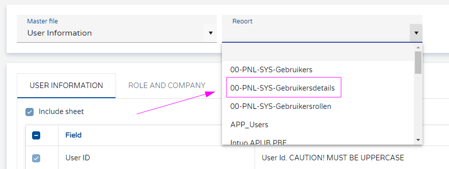 Customer Information browser show report button screen