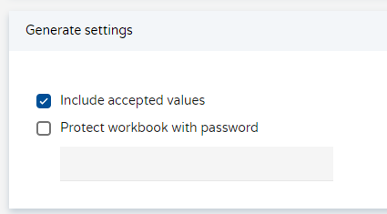 Accepted values button