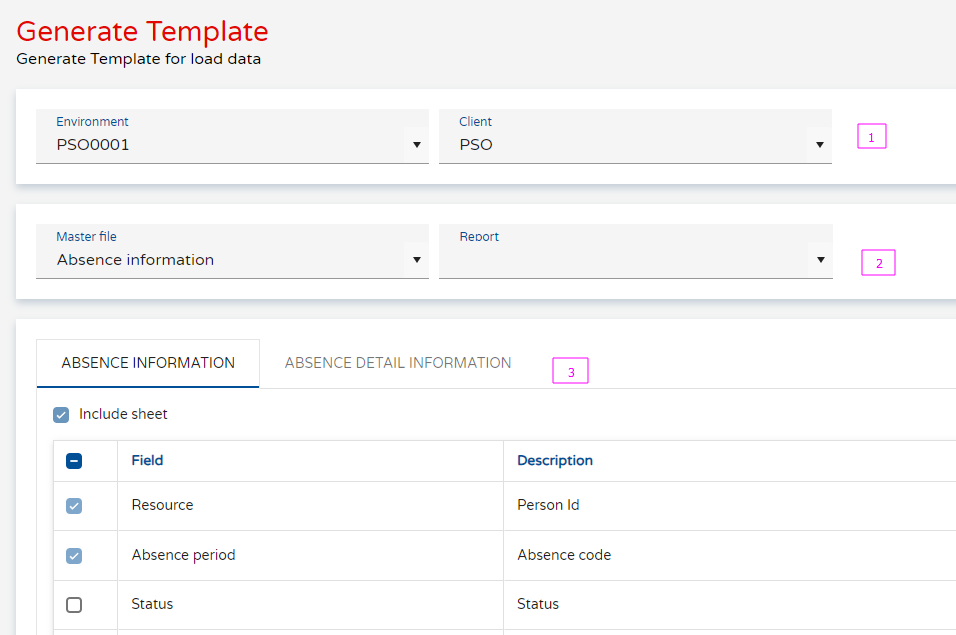 Select Master File screen