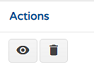 Actions screen