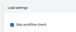 skip workflow check