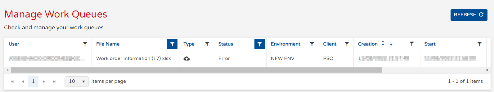 Load error 1 screen